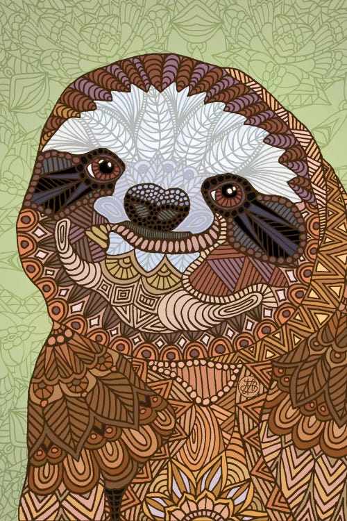 Smiling Sloth by Angelika Parker wall art