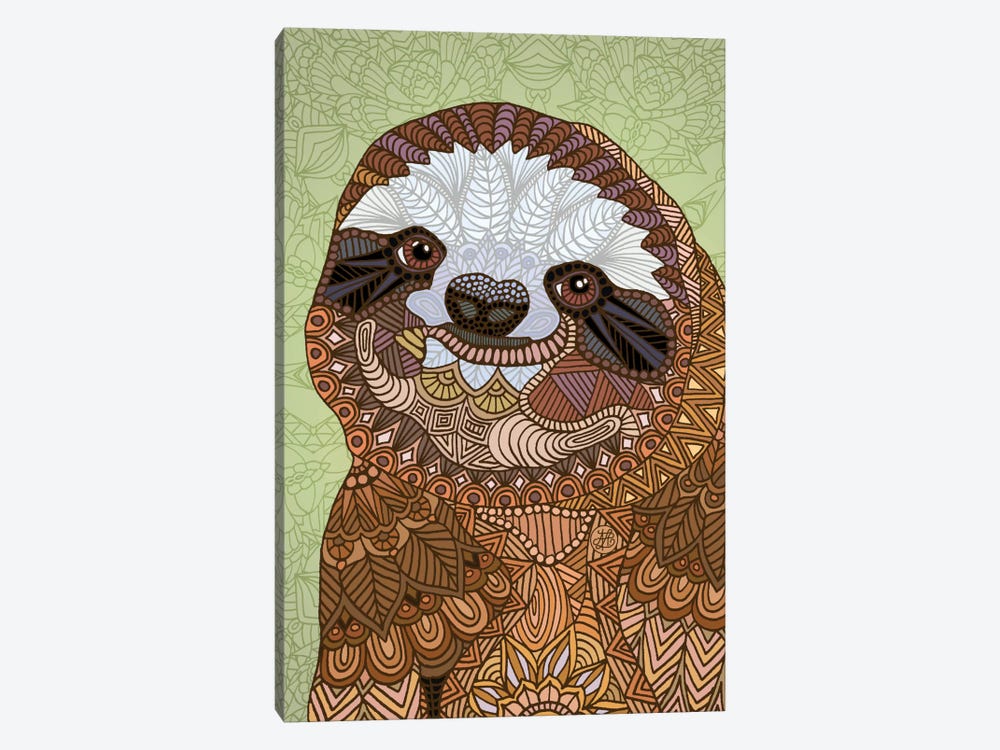 Smiling Sloth by Angelika Parker 1-piece Art Print
