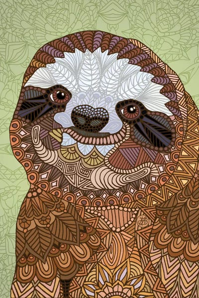Angelika Parker: Smiling Sloth by Angelika Parker