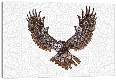 Soaring Canvas Art Print - Owl Art