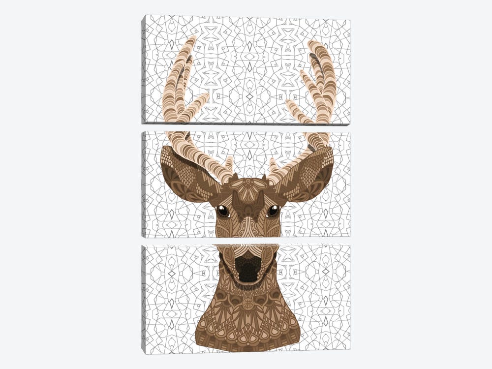 Stag by Angelika Parker 3-piece Canvas Artwork