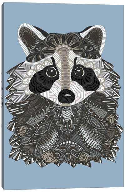 Tangled Raccoon Canvas Art Print - Angelika Parker