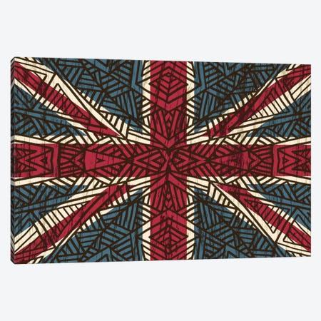 Union Jack - Vintage Tribal Canvas Print #ANG99} by Angelika Parker Canvas Artwork