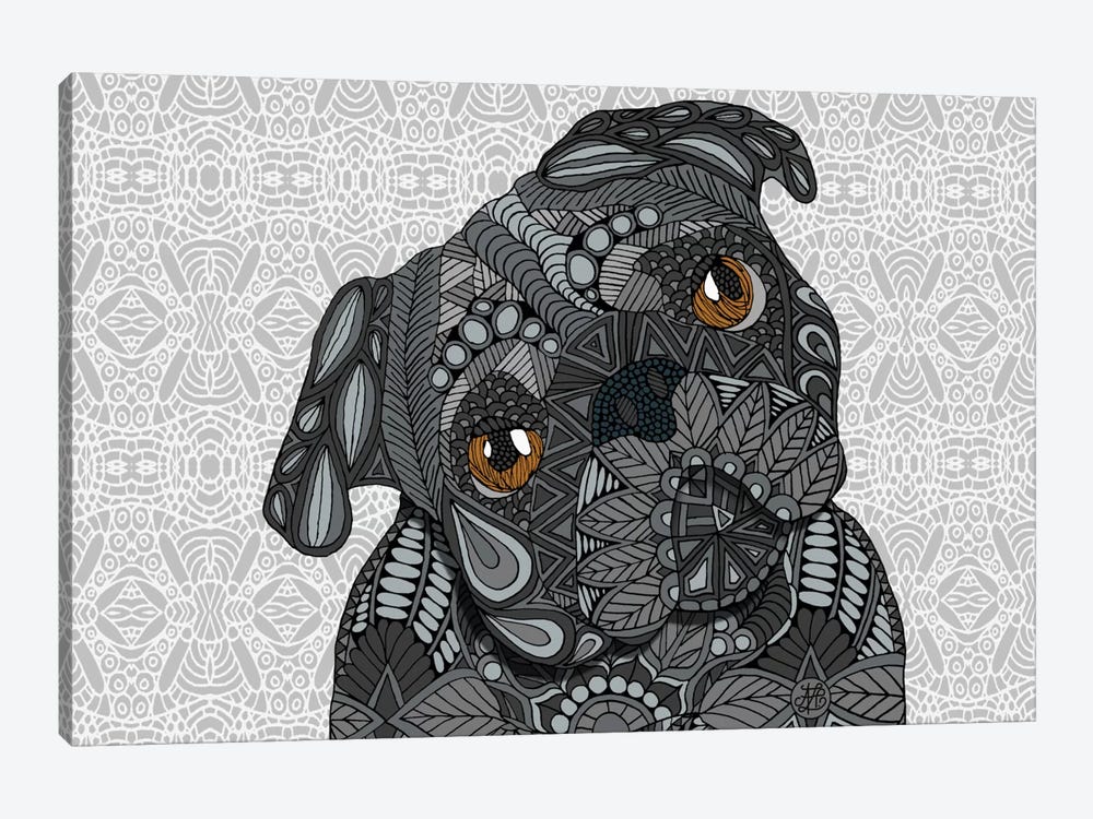 Black Pug by Angelika Parker 1-piece Canvas Art