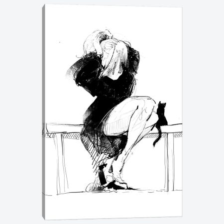 Female Sketch Canvas Print #ANI15} by Anikó Salamon Art Print