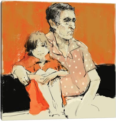 Granddad Canvas Art Print - Anikó Salamon