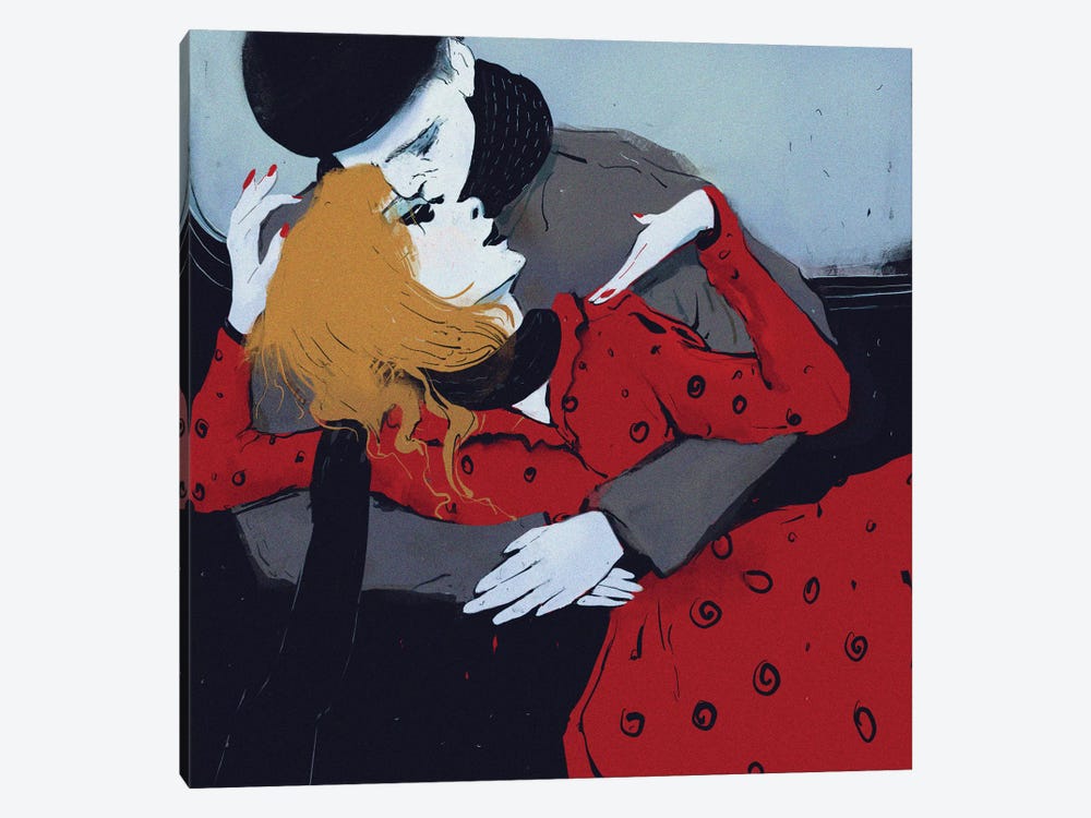Lovers by Anikó Salamon 1-piece Canvas Art Print