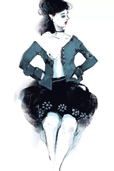 Sightly Girl by Anikó Salamon framed wall art