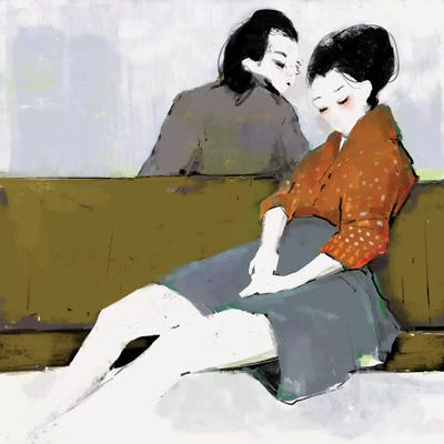 Strangers by Anikó Salamon framed wall art