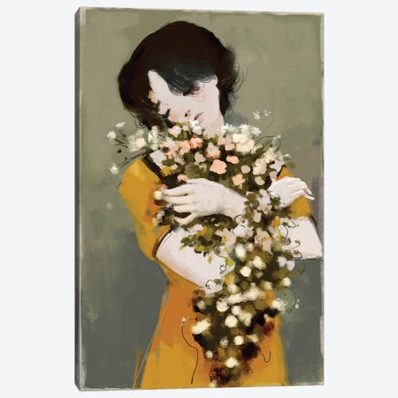 Hug The Beauty Canvas Print #ANI53} by Anikó Salamon Canvas Art
