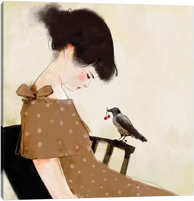 Birdy Canvas Art Print - Anikó Salamon