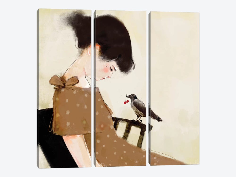 Birdy by Anikó Salamon 3-piece Canvas Art