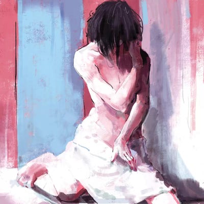 No Face by Anikó Salamon art print