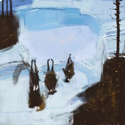 Cold Outside by Anikó Salamon art print