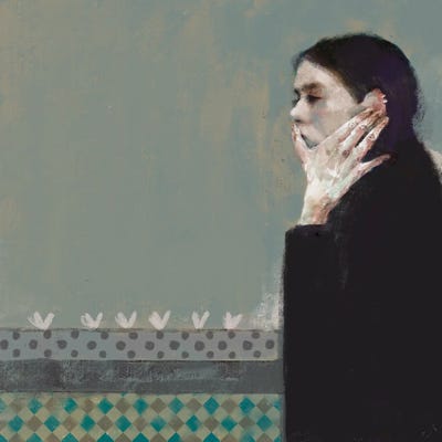 Touch by Anikó Salamon art print