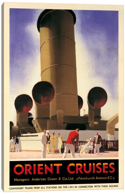 Orient Cruises, 1930 Ca. Canvas Art Print - Cruise Ships