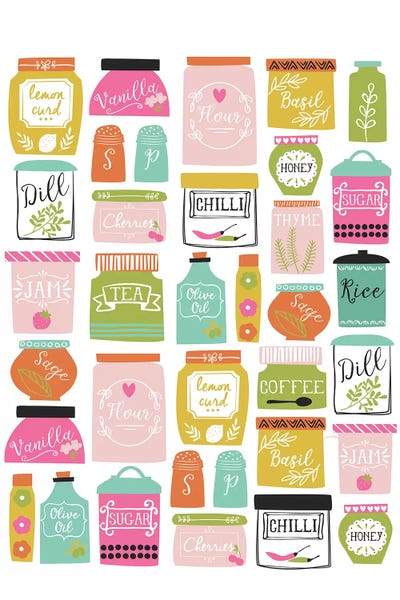 Pink Light Studio: In The Kitchen I by Angela Nikeas