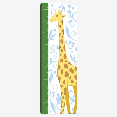 Gorgeous Giraffe Growth Chart Canvas Print #ANM2} by 5by5collective Canvas Print