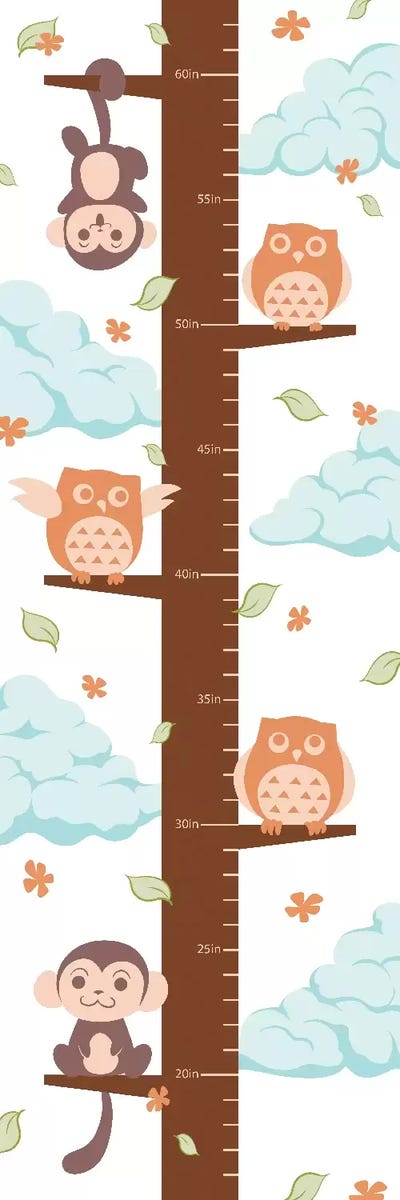 Hanging On The Treetop Growth Chart by 5by5collective multi panel art