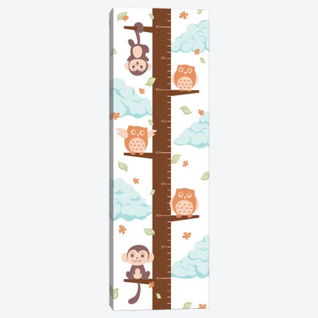 Hanging On The Treetop Growth Chart Canvas Print #ANM3} by 5by5collective Canvas Art Print