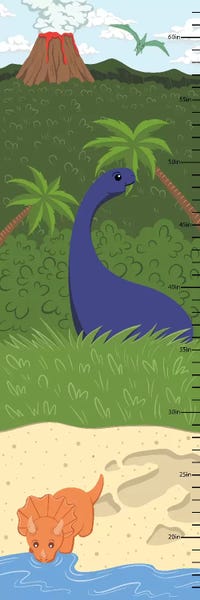 Kids Dinosaur Art: The Age Of Dinosaurs Growth Chart by 5by5collective
