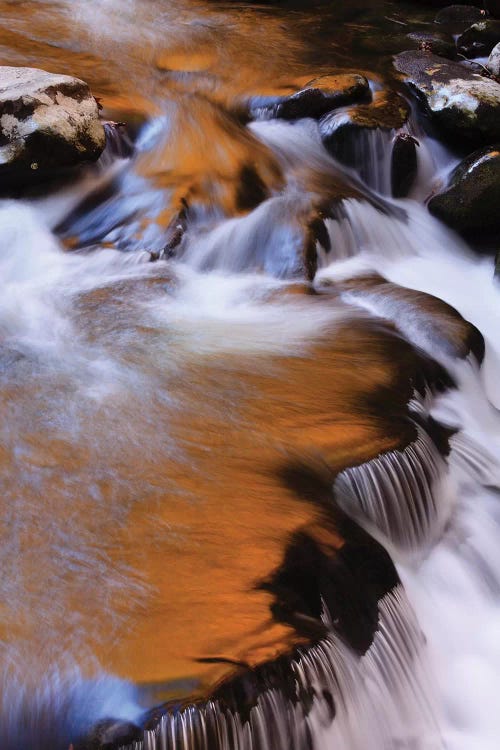 USA, Tennessee. Cascades along the Little River in the Smoky Mountains.