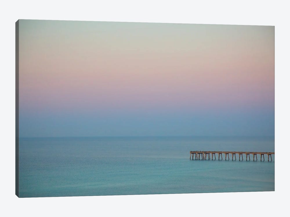 USA, Florida, Pensacola Beach. Pier At Pensacola Beach In The Early Morning. by Joanne Wells 1-piece Canvas Print