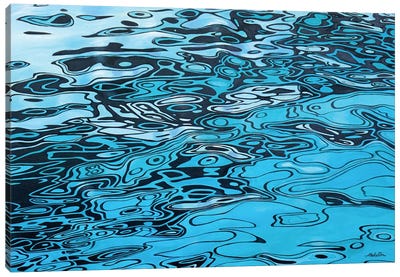 Pontoon Footbridge Fowey Canvas Art Print - Water Art
