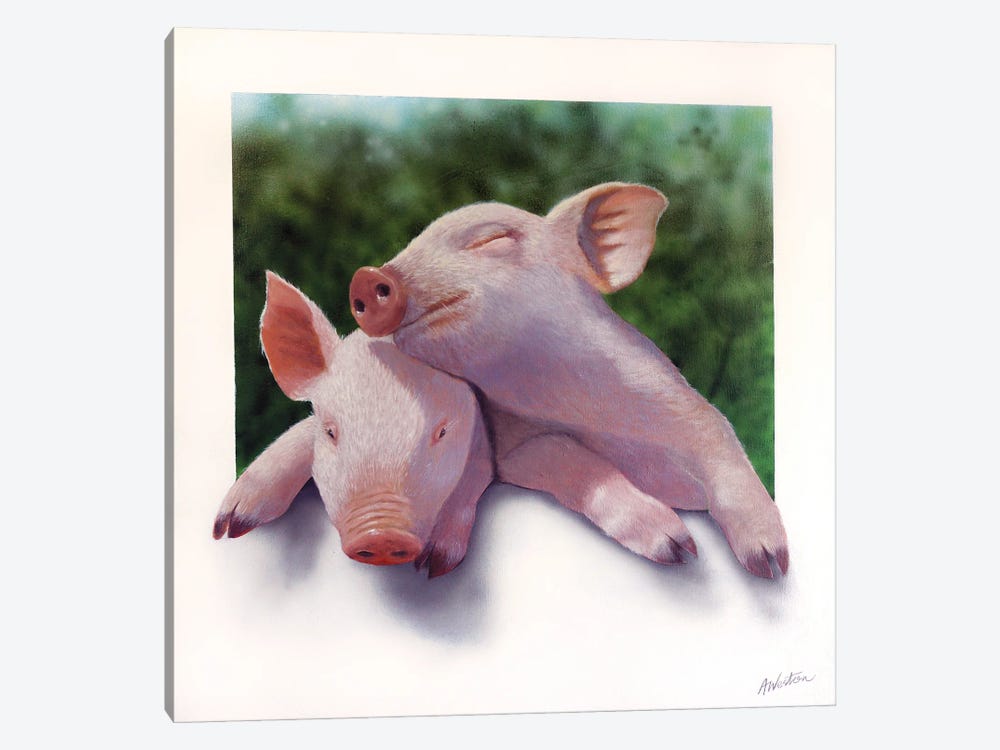Piglet by Alan Weston 1-piece Canvas Artwork