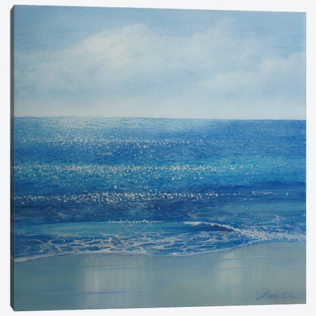 Split Beach Canvas Print #ANO96} by Alan Weston Art Print