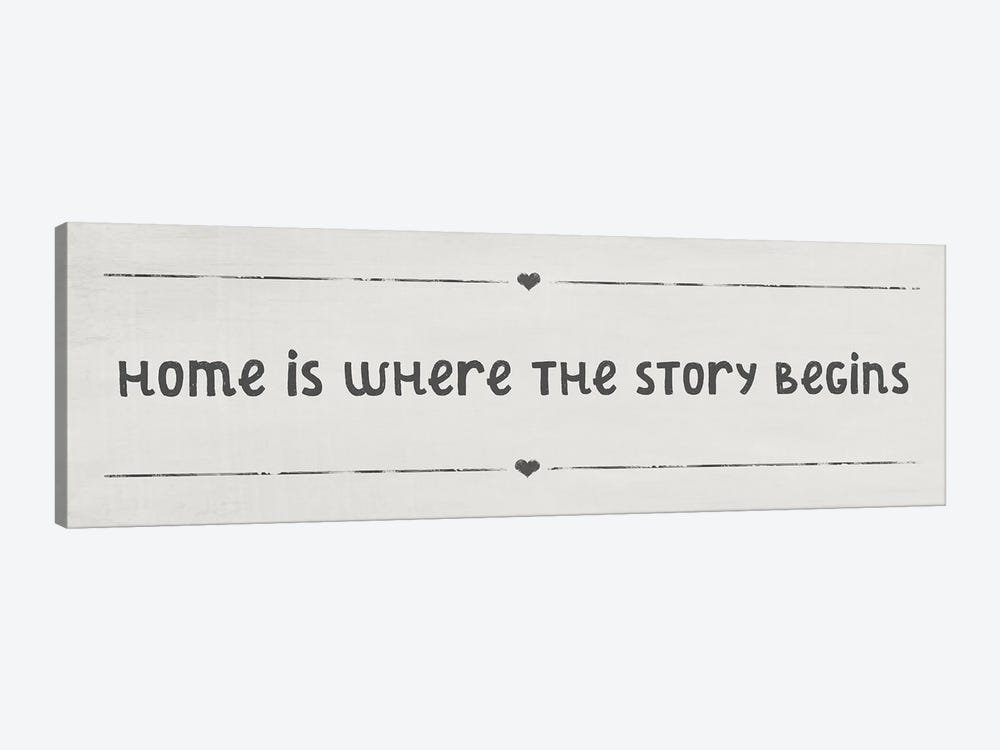 Home Is Where The Story Begins by Anna Quach 1-piece Canvas Art Print