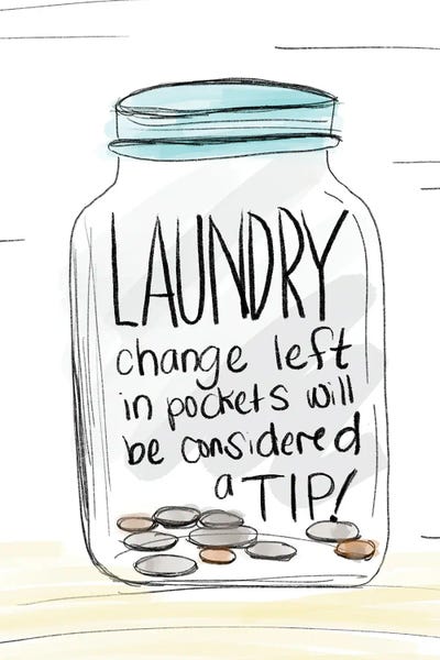 Giclee Features: Laundry Tip Jar by Anna Quach