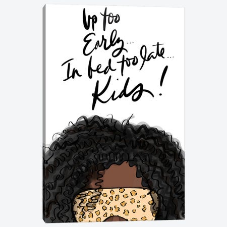 Up Too Early In Bed Too Late Kids (Girl III) Canvas Print #ANQ123} by Anna Quach Canvas Artwork