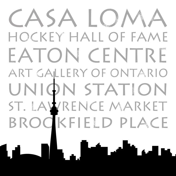 Toronto Skyline Square by Anna Quach wall art