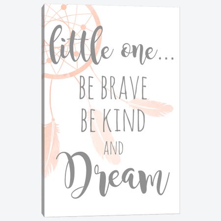 Be Brave and Kind Canvas Print #ANQ2} by Anna Quach Canvas Wall Art