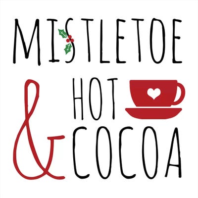 Mistletoe and Hot Cocoa by Anna Quach framed wall art