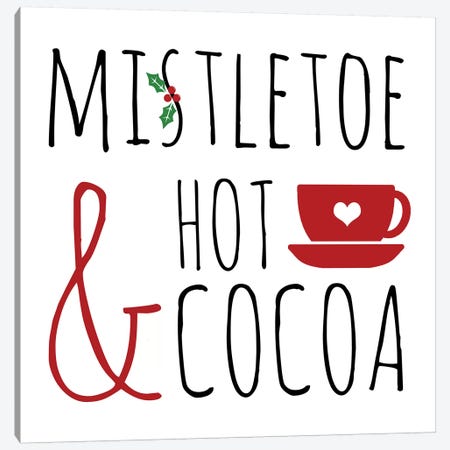 Mistletoe and Hot Cocoa Canvas Print #ANQ42} by Anna Quach Canvas Print