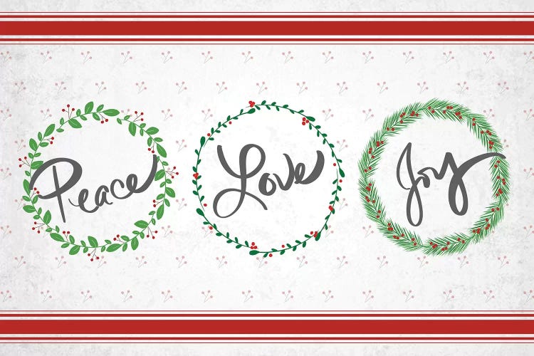 Holly Wreath Trio by Anna Quach wall art