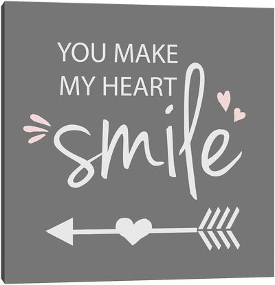 You Make My Heart Smile Canvas Art Print - Happiness Art
