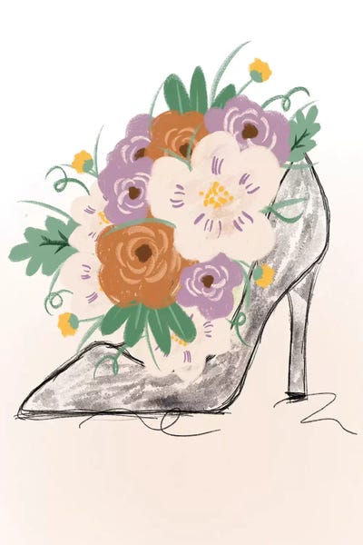 Floral Bloom Heel by Anna Quach framed canvas print