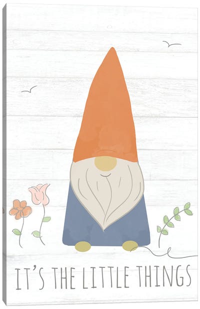 Its the Little Things (Gnome) Canvas Art Print - Gnome Art