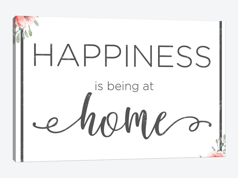 Happiness Is Being At Home by Anna Quach 1-piece Canvas Wall Art