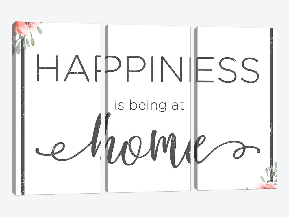 Happiness Is Being At Home by Anna Quach 3-piece Canvas Artwork