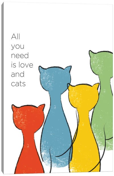 Love And Cats Canvas Art Print