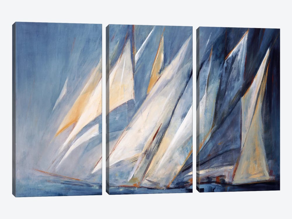 Against The Wind by Maria Antonia Torres 3-piece Canvas Print