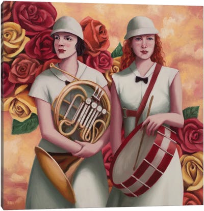 Rose Parade Band Canvas Art Print - Musician Art