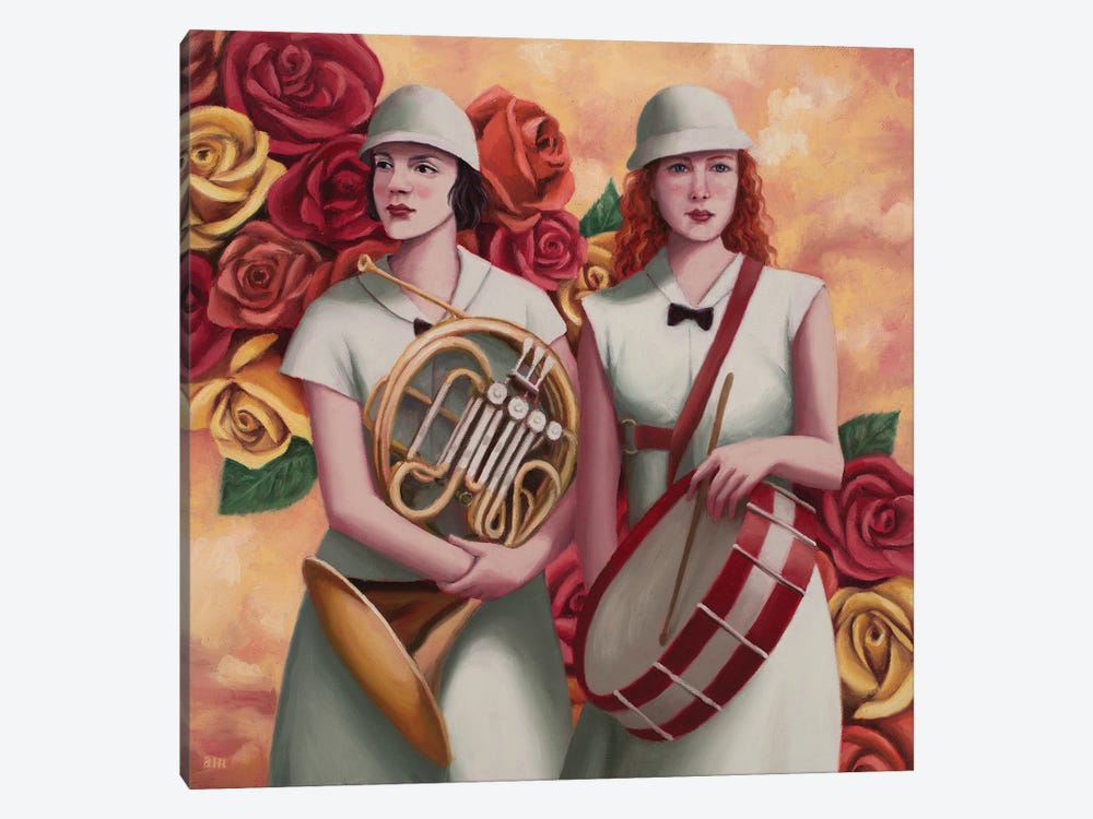 Rose Parade Band by Anna Magruder 1-piece Canvas Wall Art