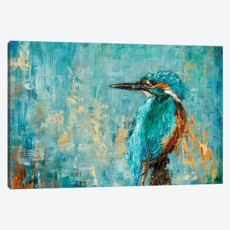 Kingfisher Canvas Print #ANV18} by Anne-Marie Verdel Canvas Print