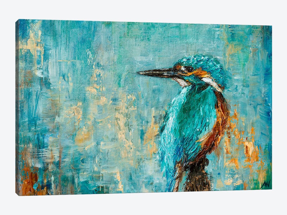 Kingfisher by Anne-Marie Verdel 1-piece Canvas Print
