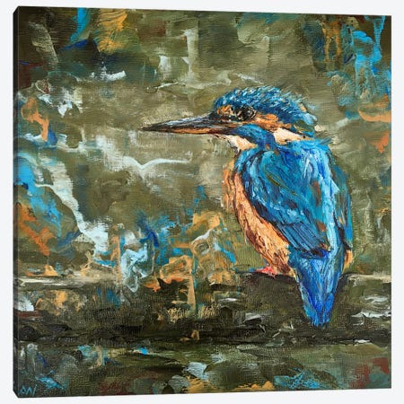 Kingfisher's Depths Canvas Print #ANV19} by Anne-Marie Verdel Canvas Print